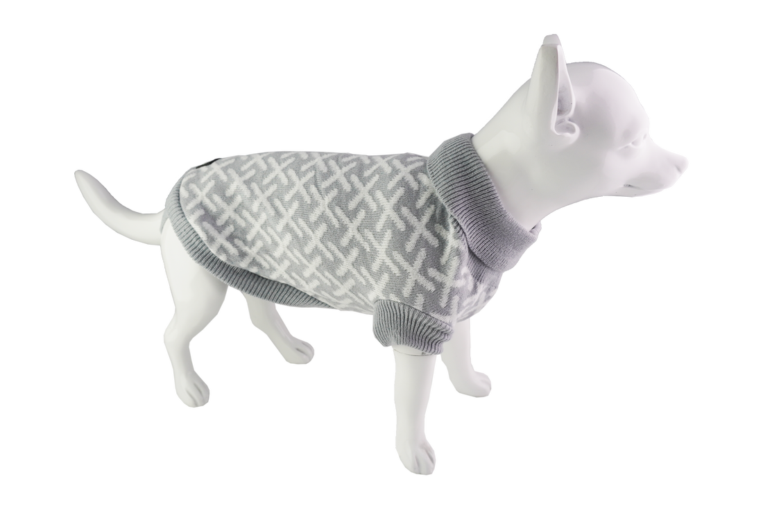 Dan & Sam – Dog Jumper – Grey Kisses
