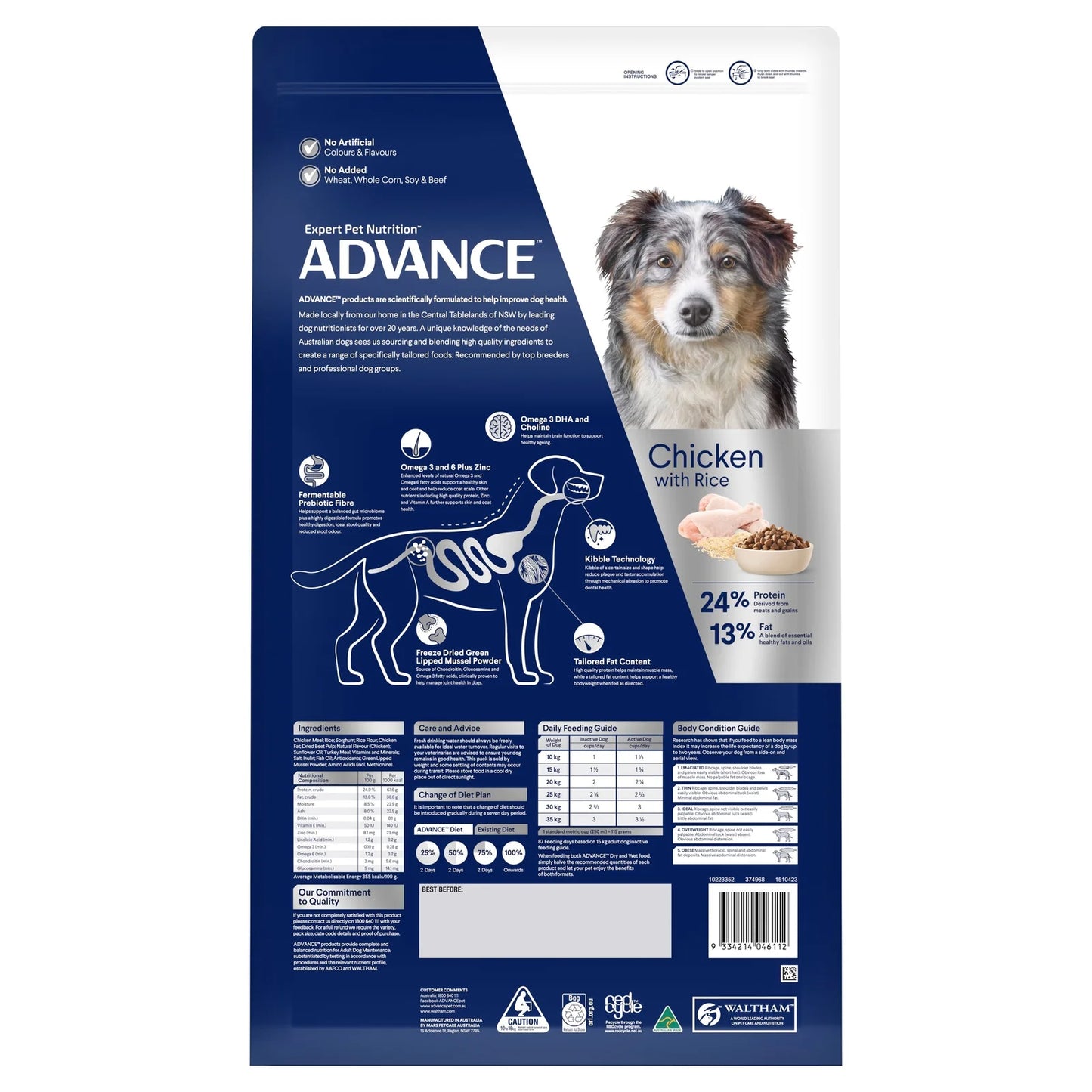 Advance - Adult Dog Medium Breed Healthy Ageing 15kg