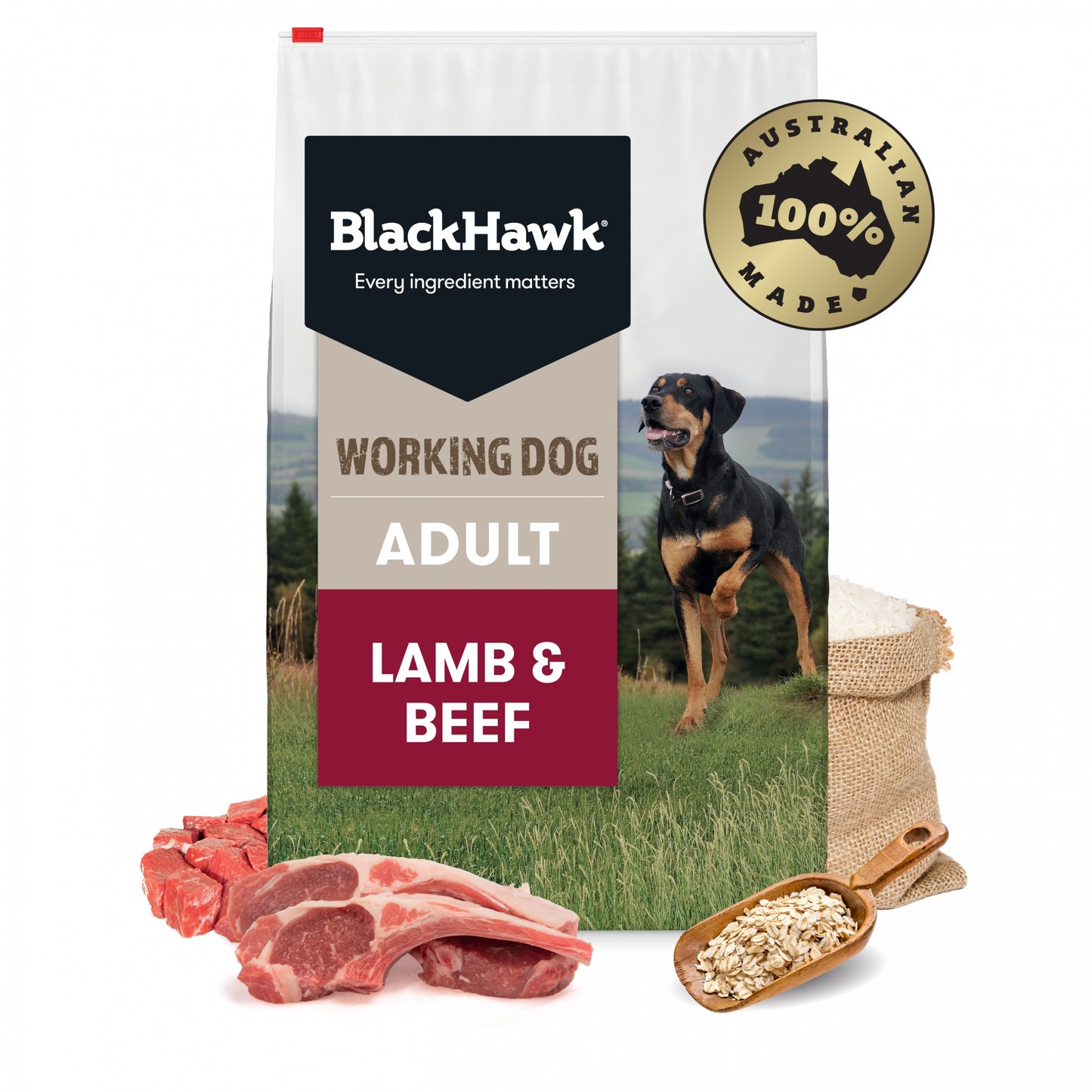 Black Hawk - Working Dog Lamb and Beef 20kg
