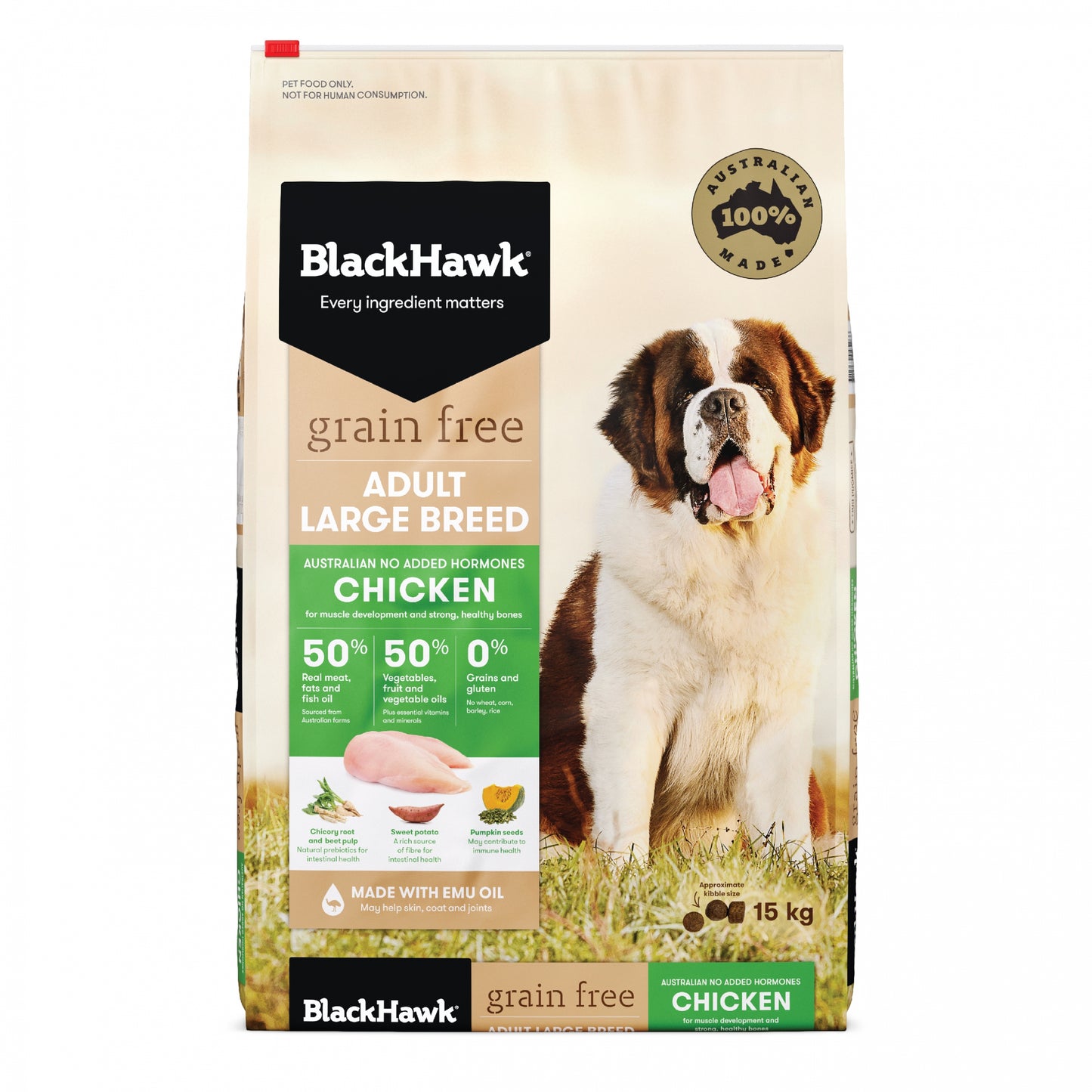 Black Hawk - Adult Dog Large Breed Grain Free Chicken 15kg