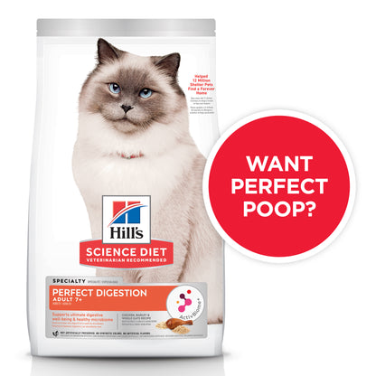 Hill's - Science Diet Adult Cat 7+ Perfect Digestion 2.72kg