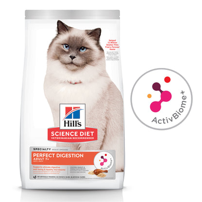 Hill's - Science Diet Adult Cat 7+ Perfect Digestion 2.72kg