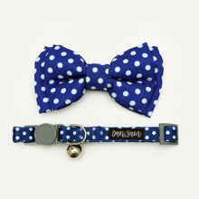 Dan & Sam – Cat Collar & Bowtie – Navy Dream