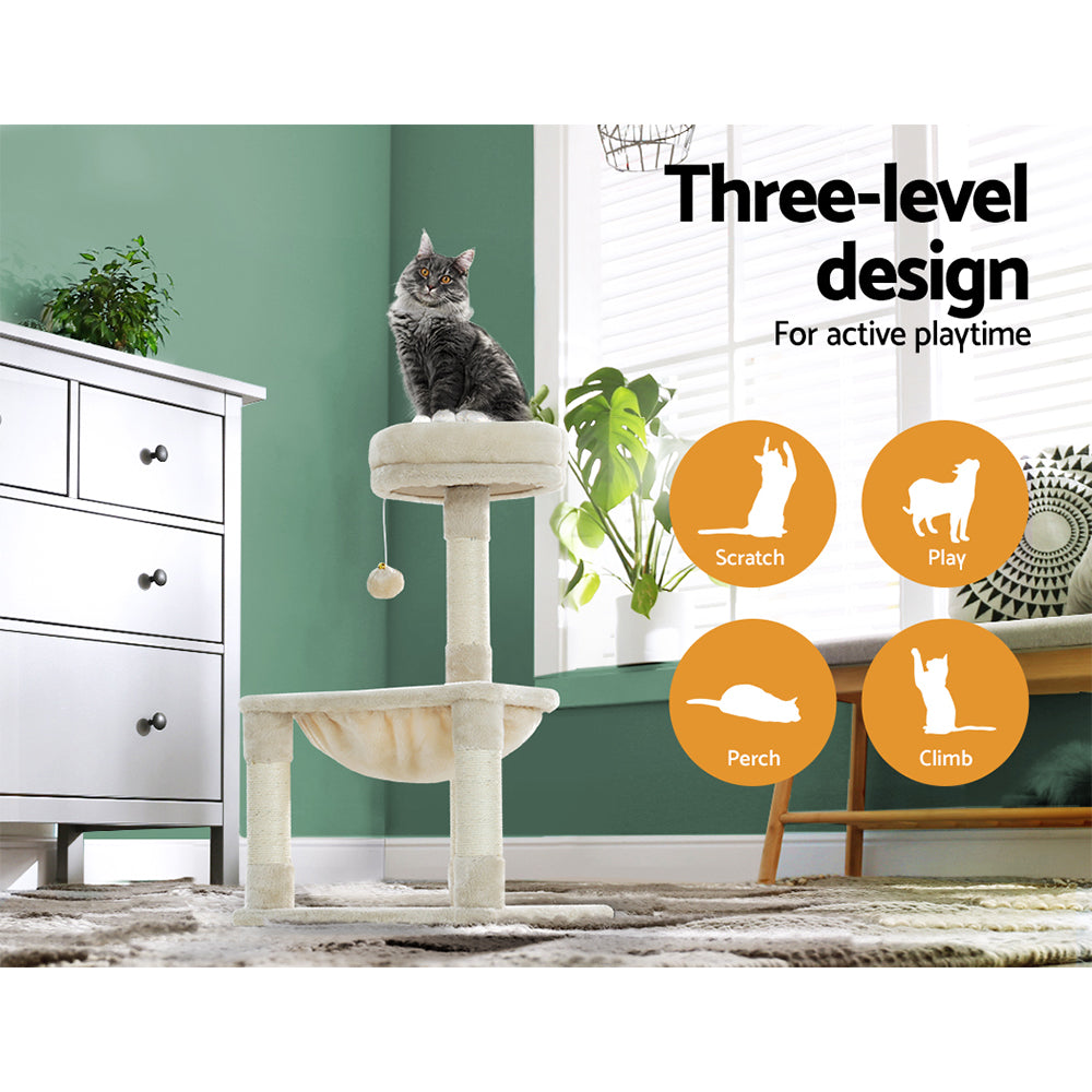 i.Pet - Cat Tree 69cm Scratching Post Tower Scratcher Wood Condo Toys House Bed