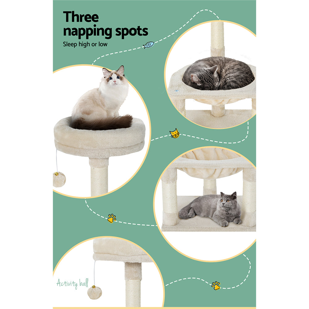 i.Pet - Cat Tree 69cm Scratching Post Tower Scratcher Wood Condo Toys House Bed