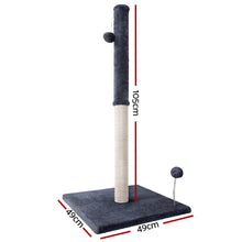 i.Pet - Cat Tree 105cm Scratching Post Scratcher Tower Condo House Hanging toys Grey