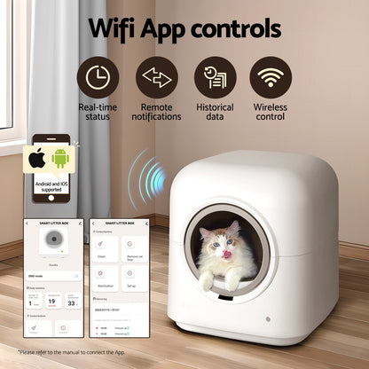 i.Pet - Automatic Cat Litter Box Smart Self-Cleaning Large Cat Litter Box Kitty Toilet App Control