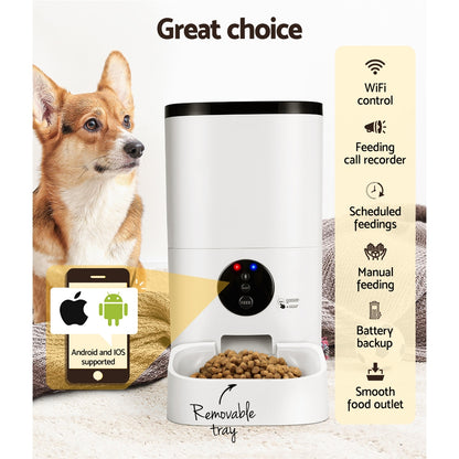 i.Pet - Automatic Pet Feeder 6L Wifi Auto Dog Cat Smart Food Dispenser Timer