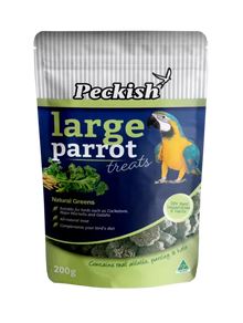 Peckish – Large Parrot Treats – Natural Greens