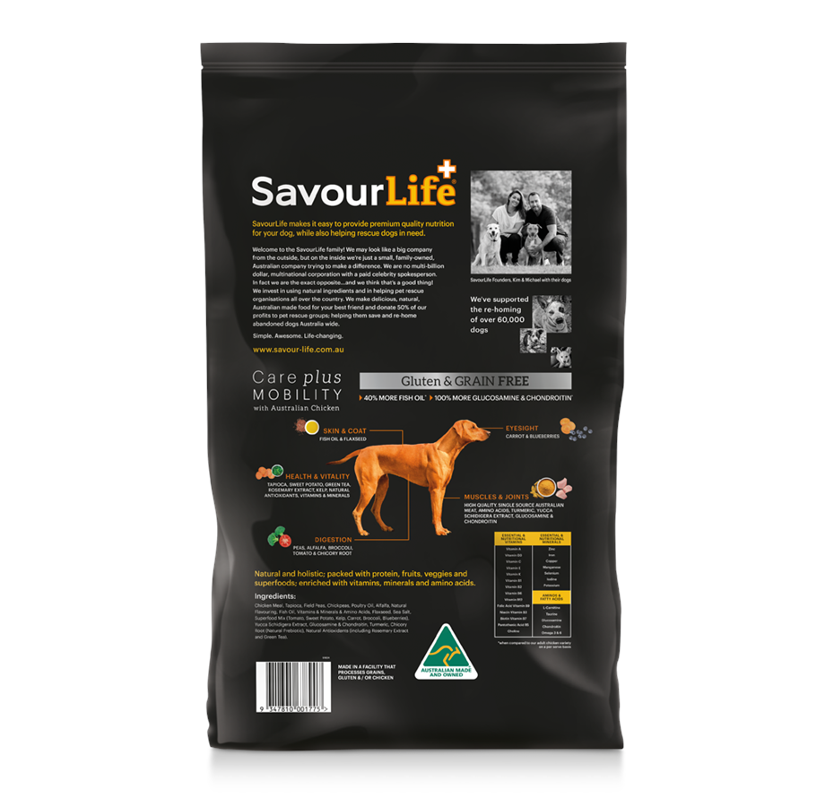 SavourLife - Adult Dog Grain Free Care Plus Mobility with Australian Chicken