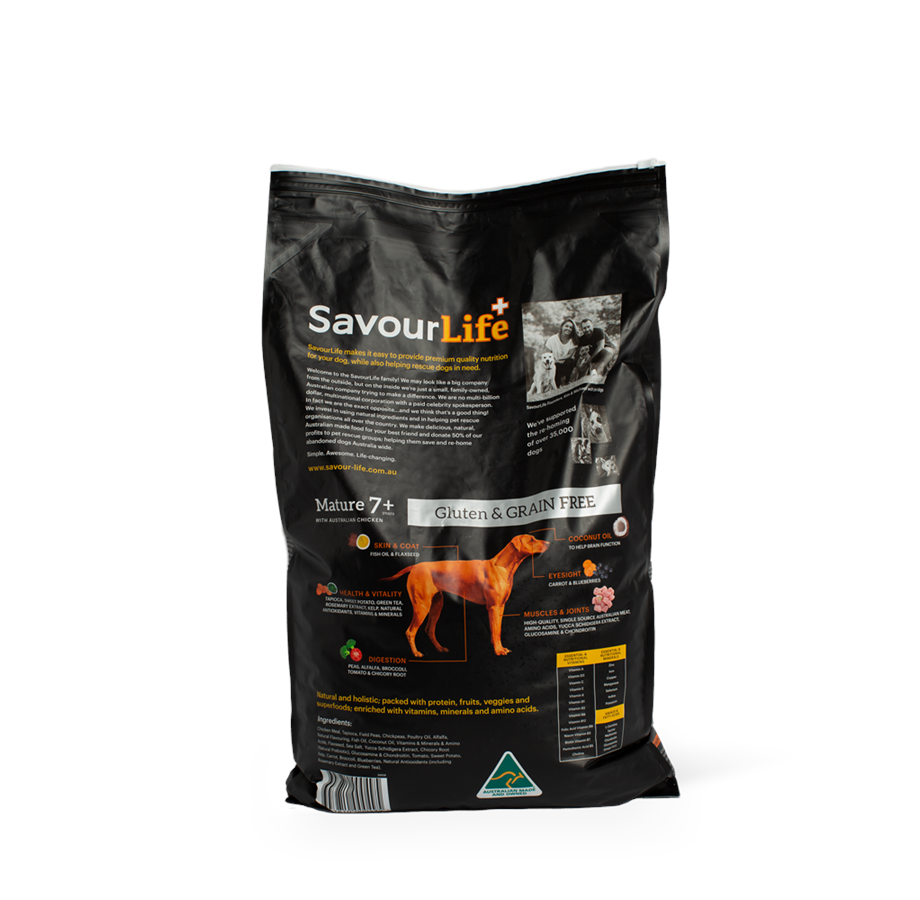 SavourLife - Adult Dog Mature 7+ Grain Free Australian Chicken